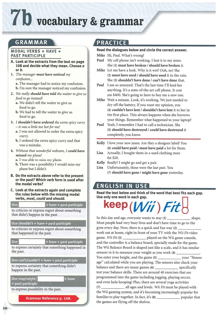 7b Vocabulary and Grammar