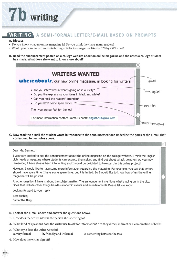 7b Writing
