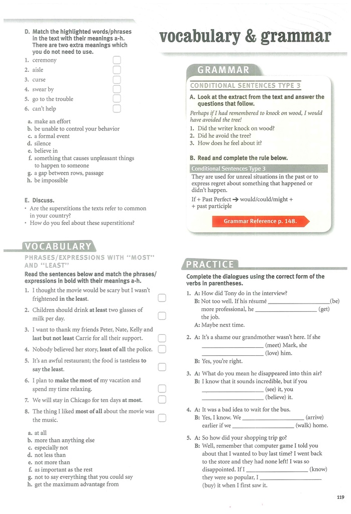8A Vocabulary and Grammar