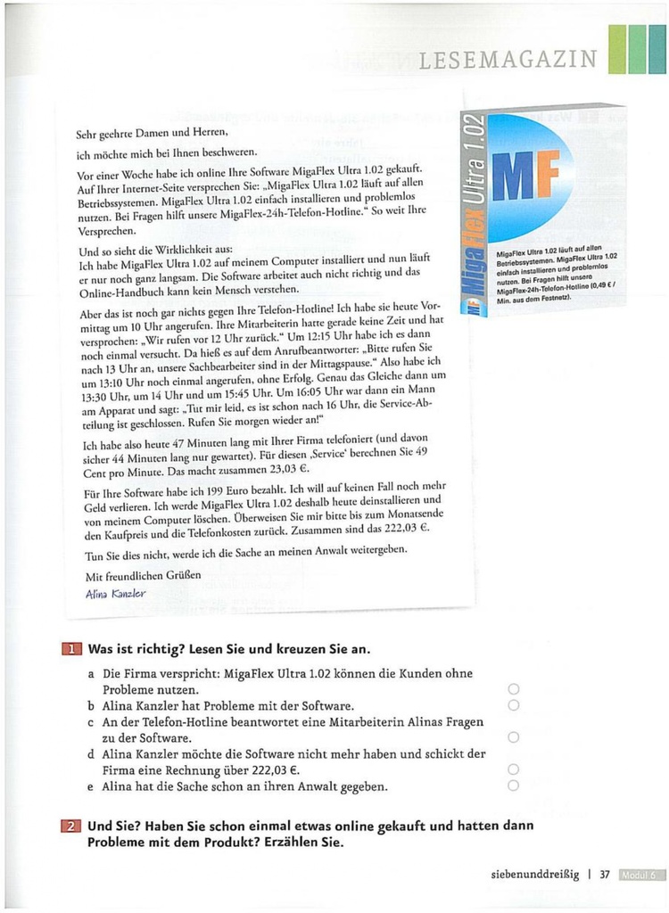LESEMAGAZIN (seite 37)