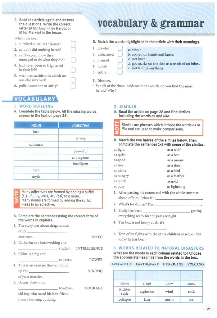 2 B Vocabulary and Grammar