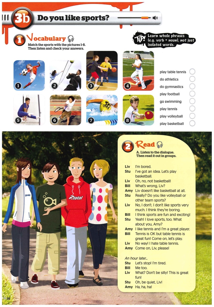Do You Like Sports? (Vocab&Read&Listen)