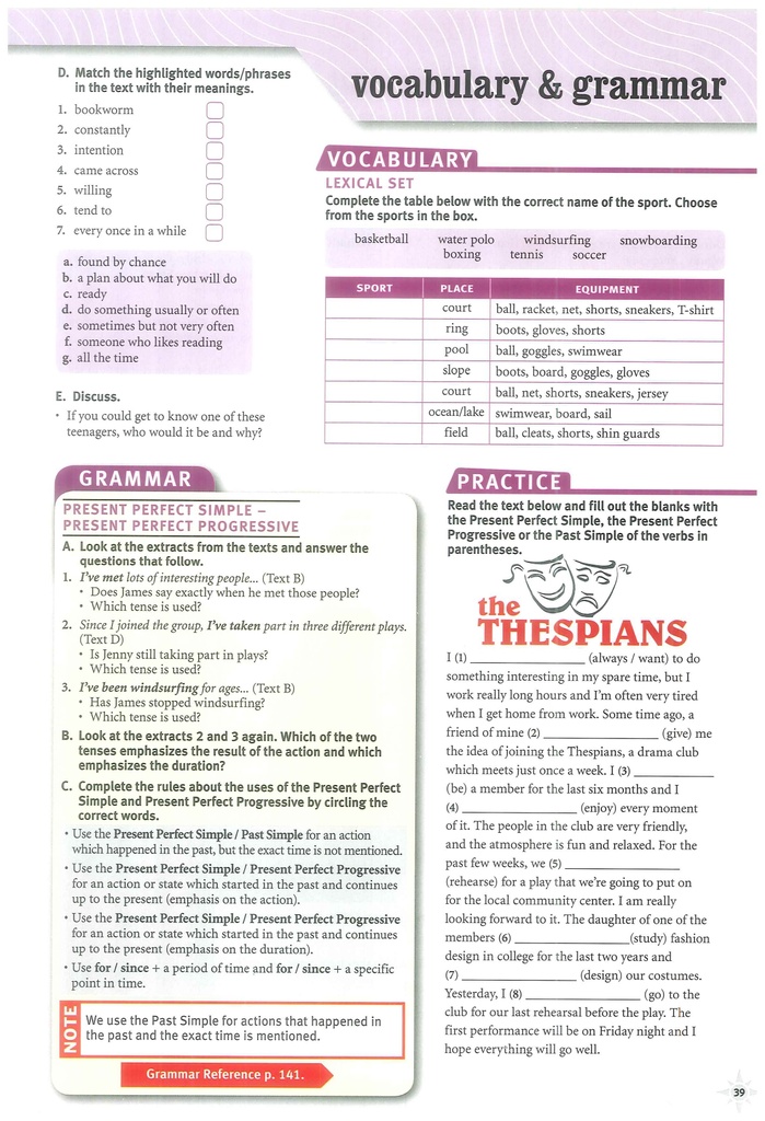 3A Vocabulary and Grammar