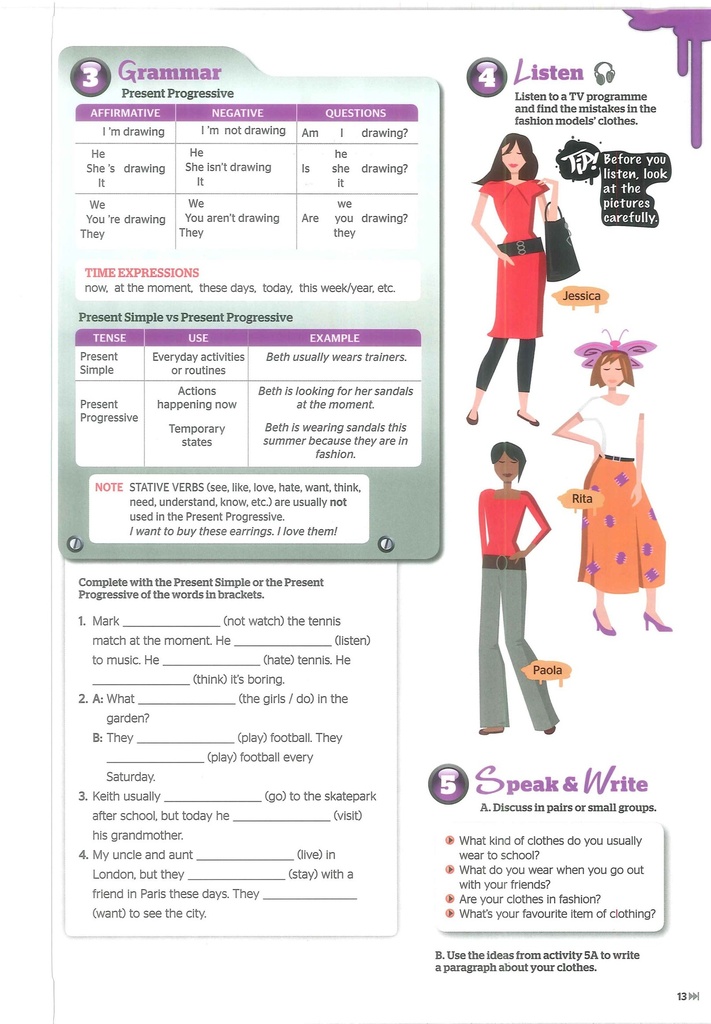 3- Grammar (Present Progressive)