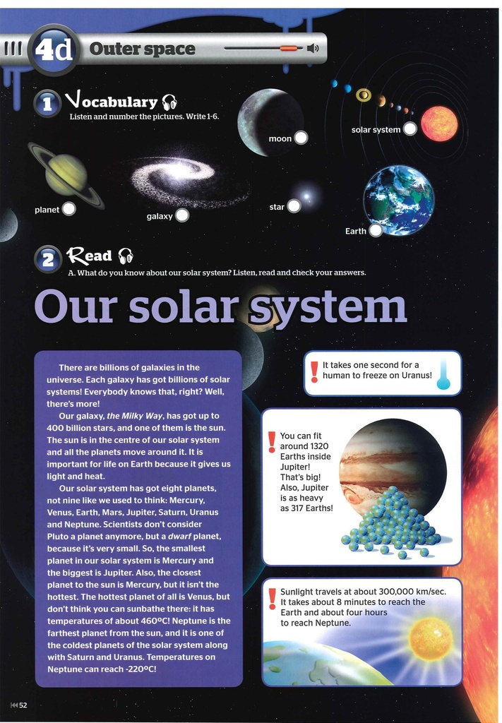 4.d Outer Space "Vocabulary and Reading"