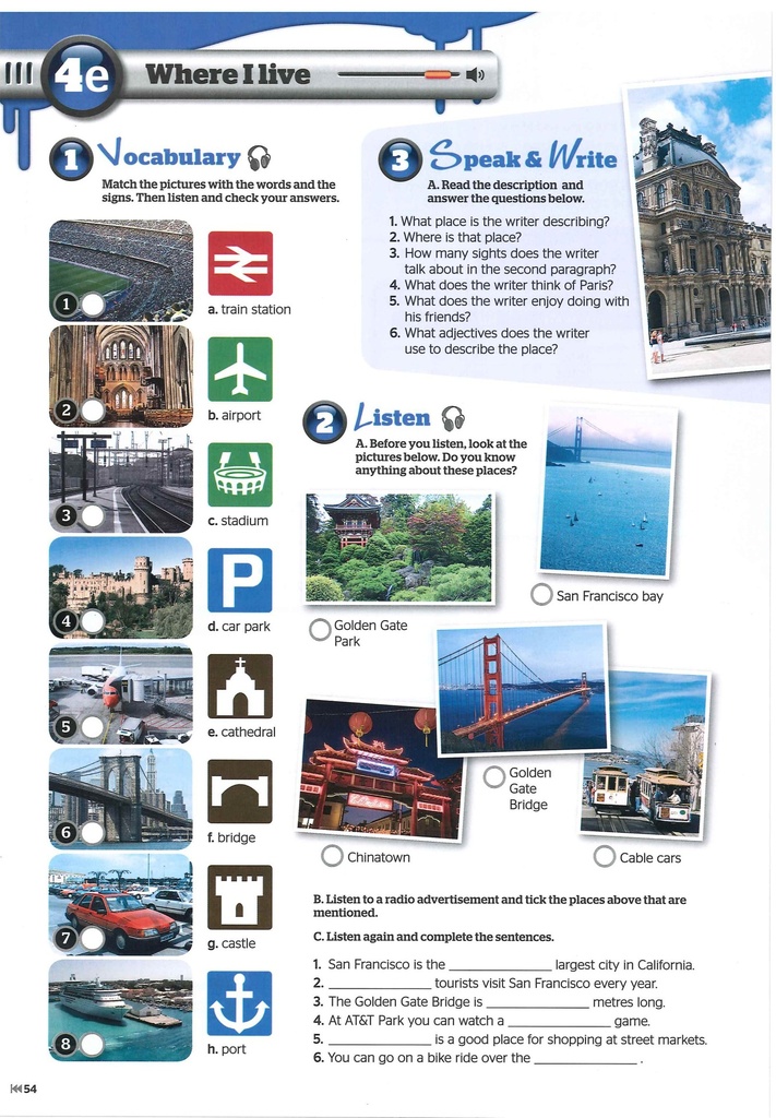 4.e Where I live (Vocabulary, Listening and Speaking)