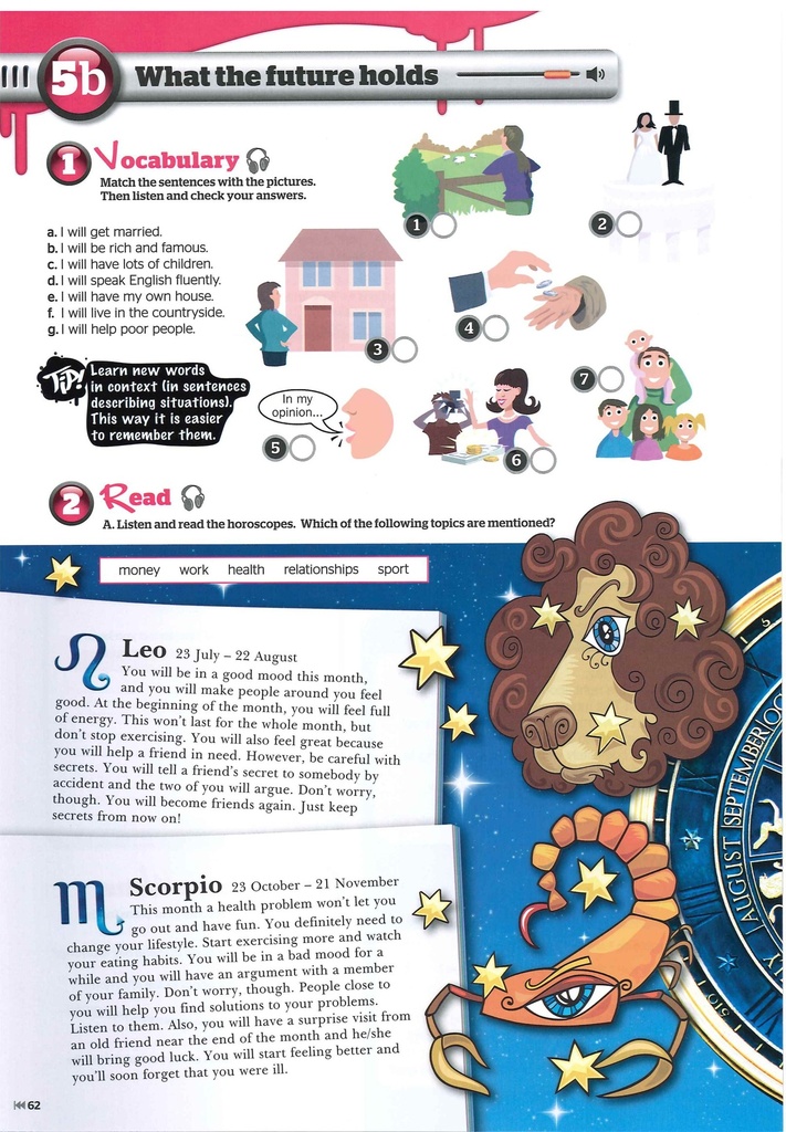 1- Vocabulary 2- Read