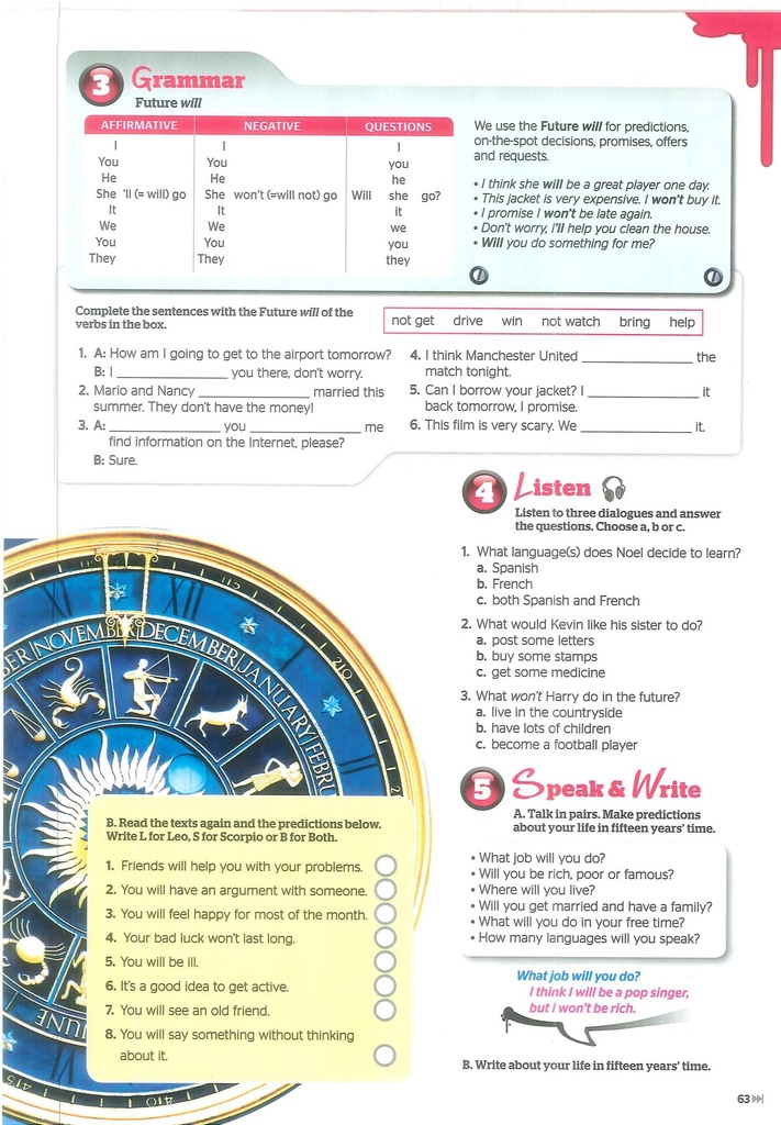 Grammar - Listen-  Speak and Write