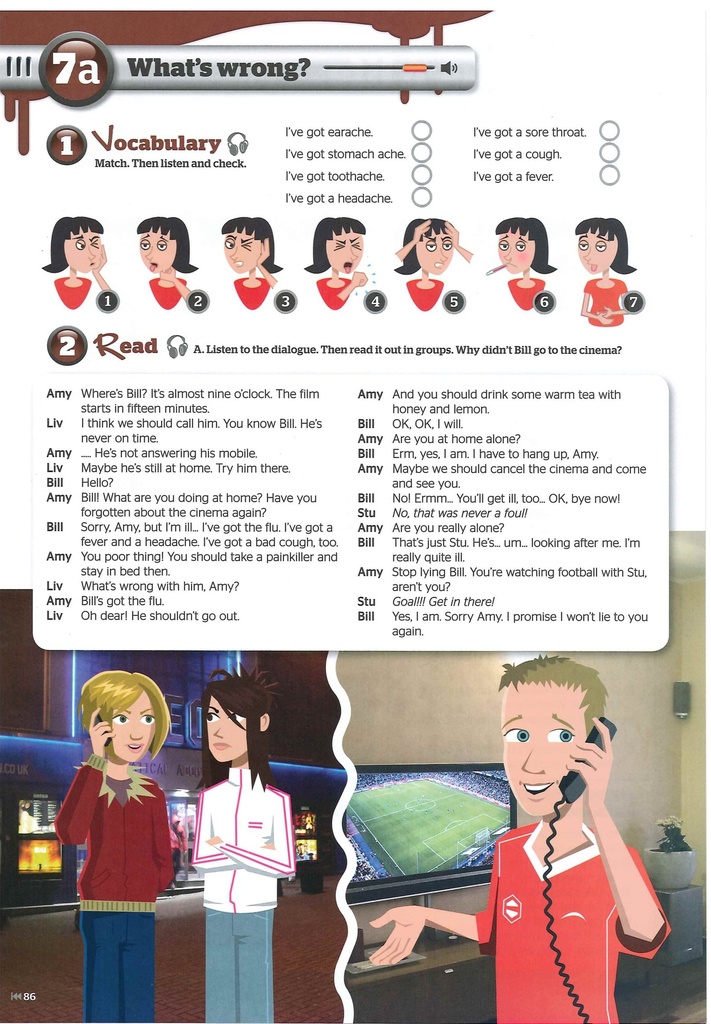7.a What's wrong ? (Vocabulary - Reading )