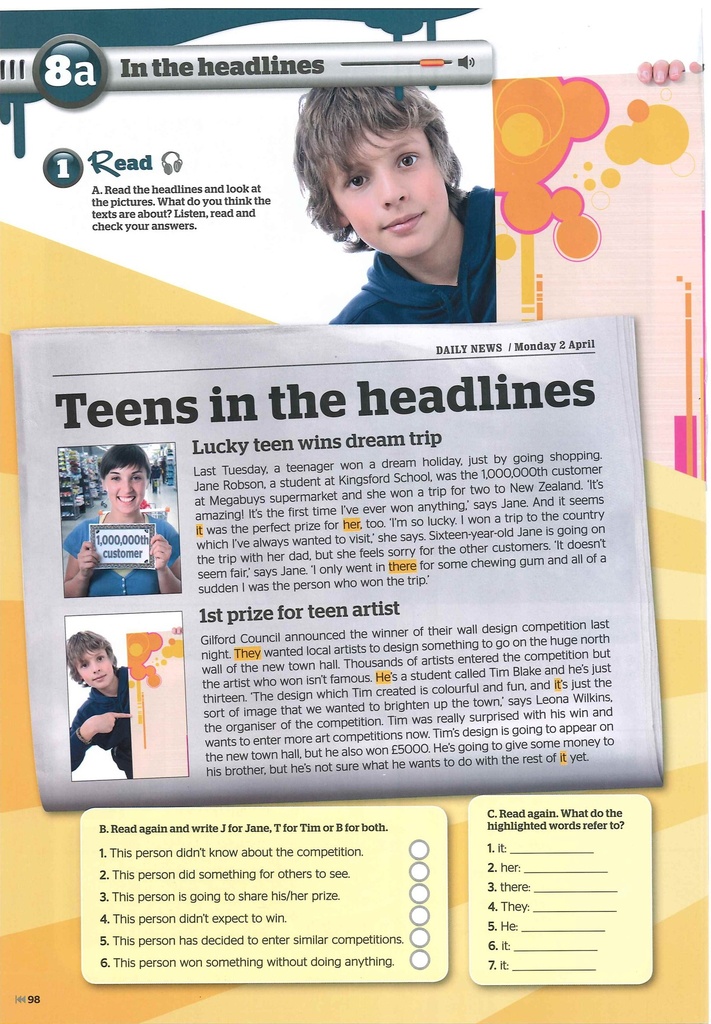 8.a In the headlines