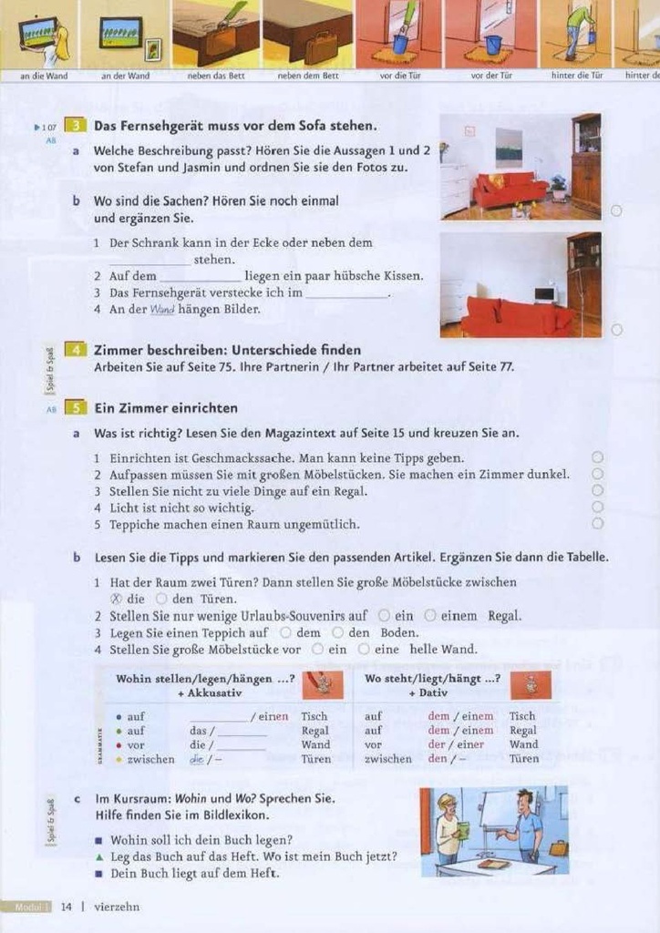 Das Fernsehgerät muss vor dem Sofa stehen. (seite 14)