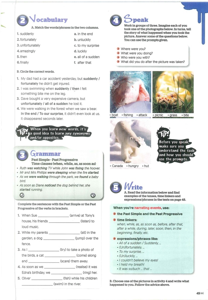 Vocabulary , Grammar , Speak and Write