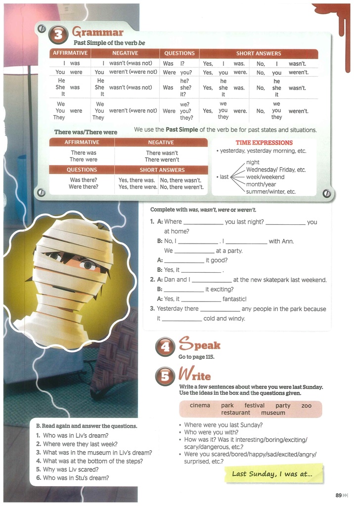 Were You Scared? (Grammar&Speak&Write)