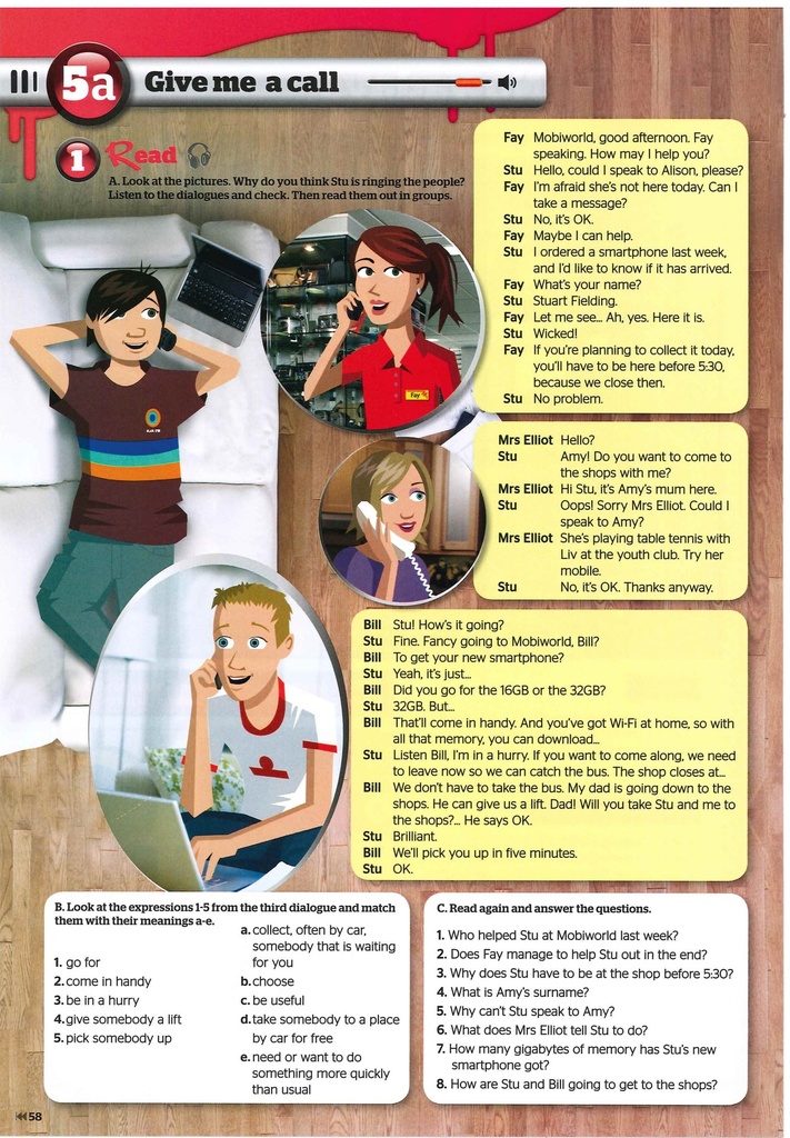 5a : Give me a call