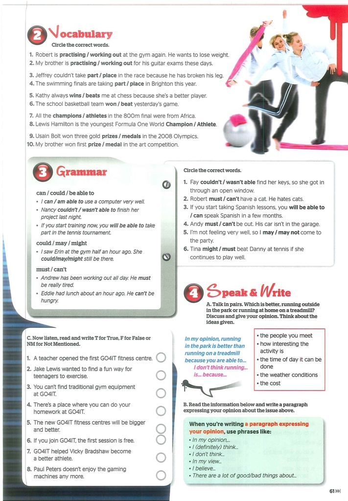 Vocabulary , Grammar , Speak and Write