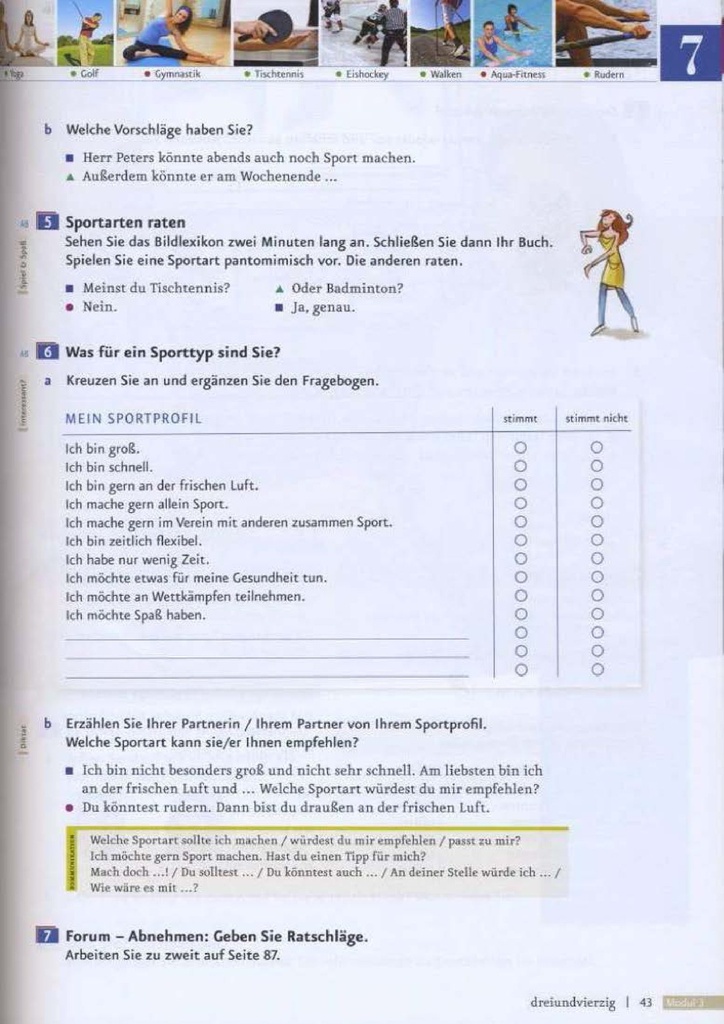 Welche Vorschläge haben sie? (seite 43)