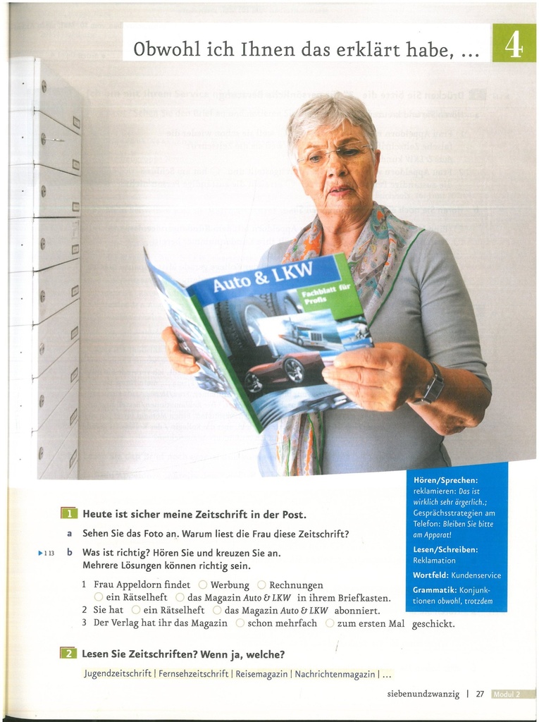 Obwohl ich Ihnen das erklärt habe , ... (seite 27)