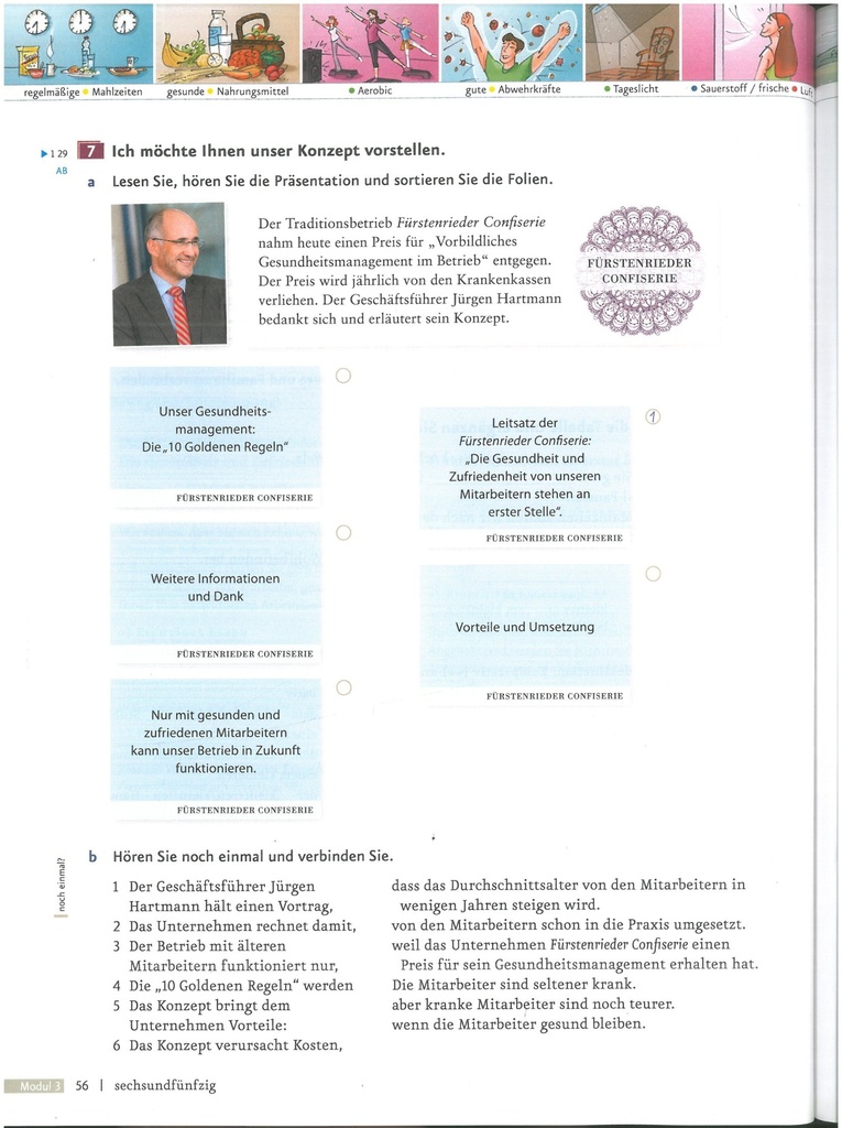 Ich möchte Ihnen unser Konzept vorstellen. (seite 56)