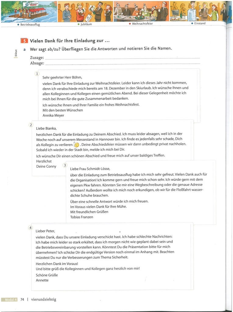 Vielen Dank für Ihre Einladung zur ... (seite 74)