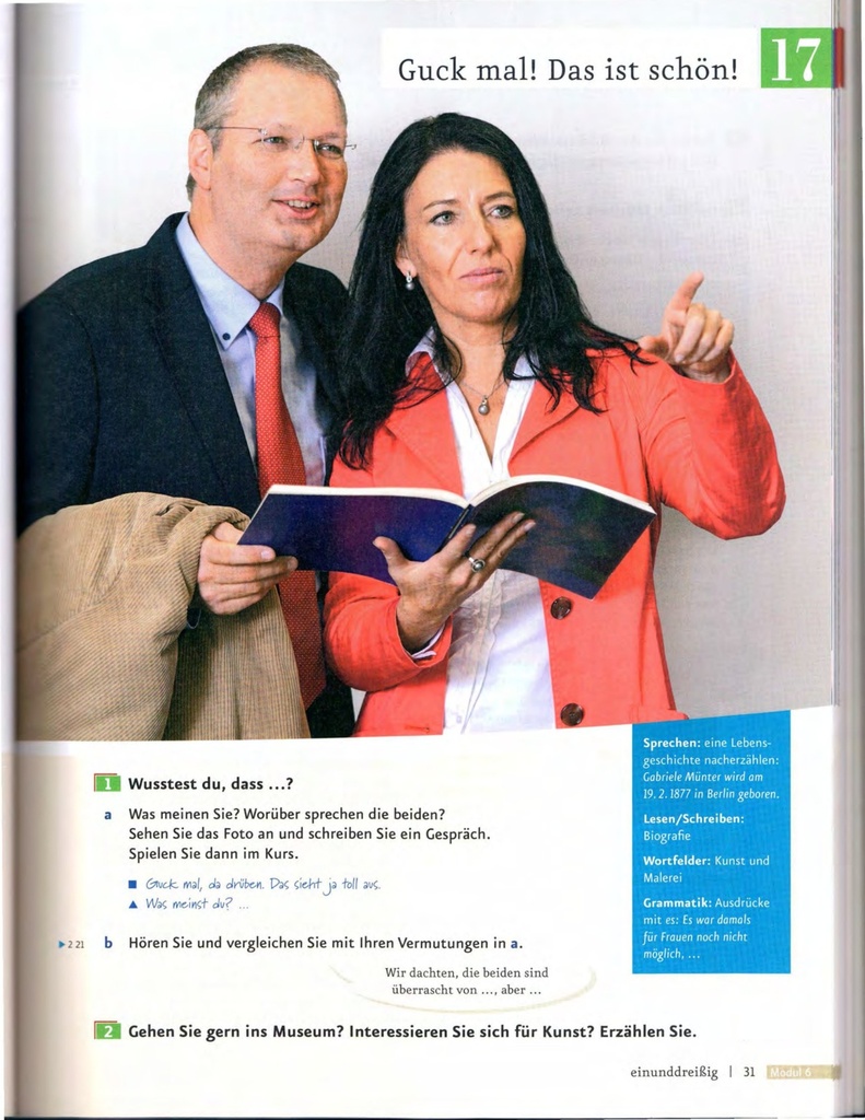 B1.2 Guck mal ! Das ist schön! (seite 31)