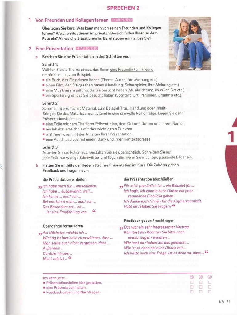 B2.1 Sprechen 2 (seite 21)
