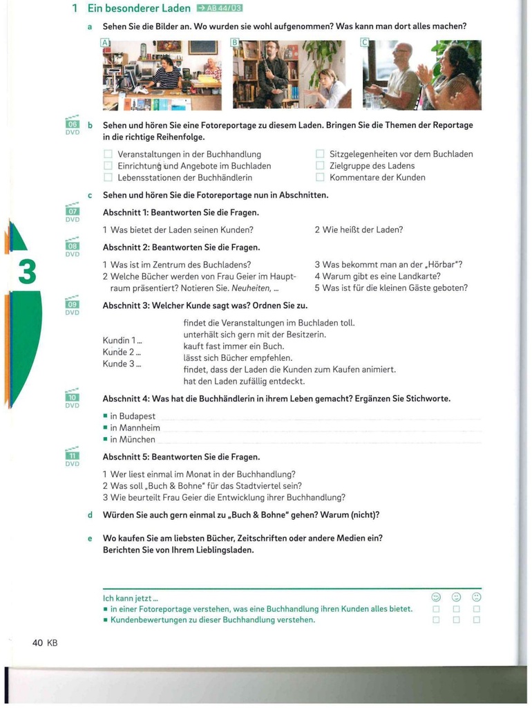 B2.1 SEHEN UND HÖREN (seite 40)