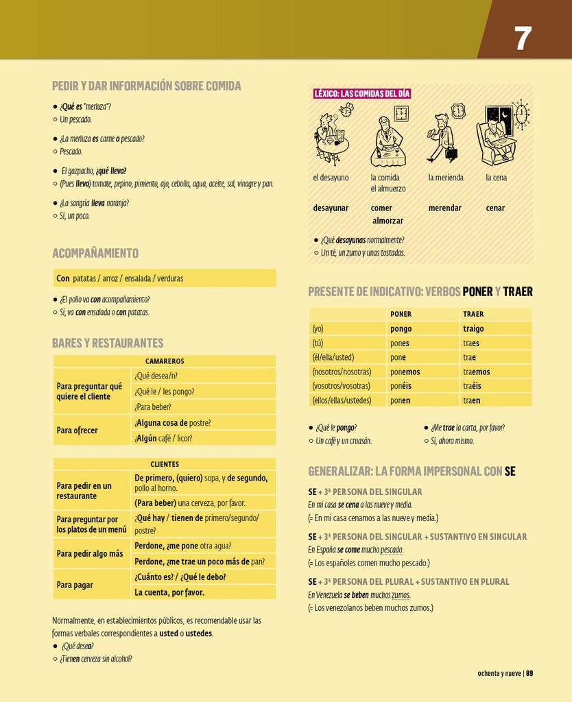 Pedir y dar informacion sobre comida