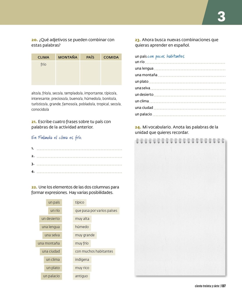 ¿Qué adjectivos se pueden combinar con estat palabras?