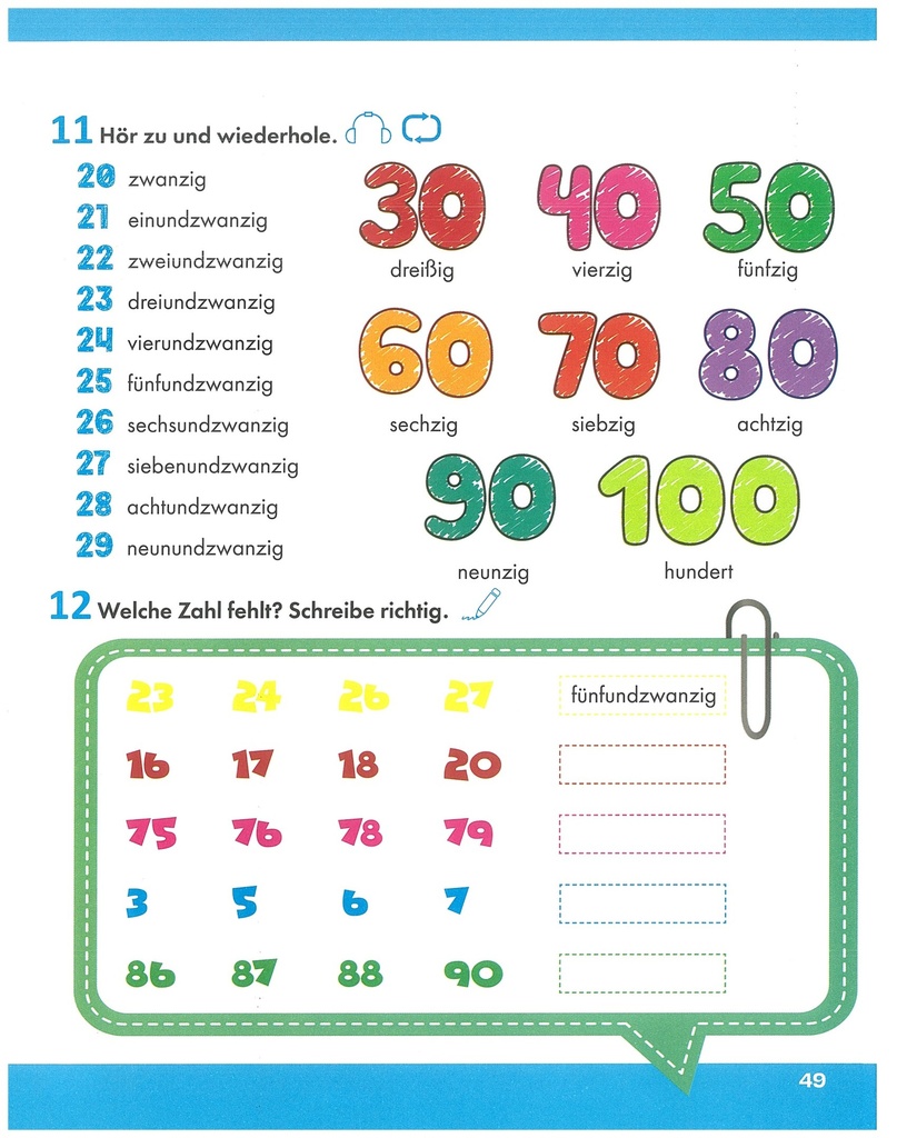 3. 11. Hör zu und wiederhole