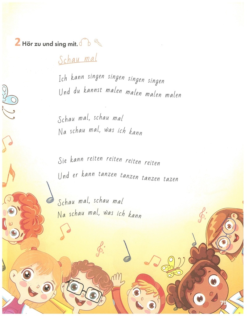 6.2 Hör zu und sing mit.