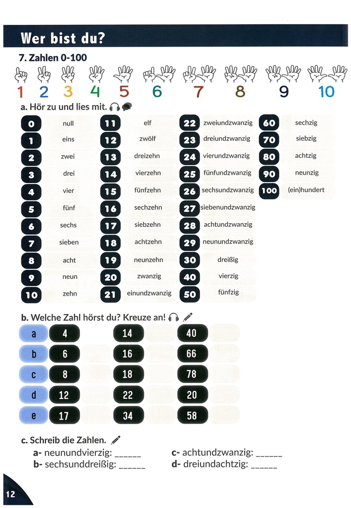 7. Zahlen 0-100