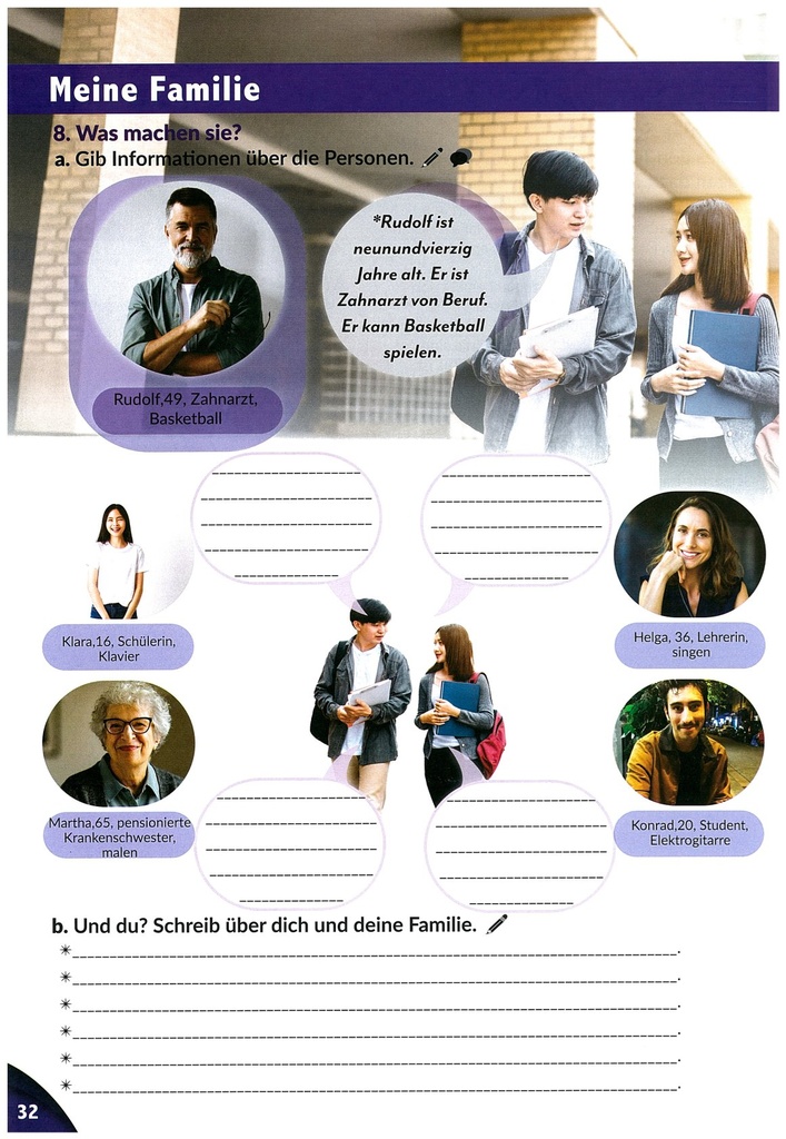 8. Was machen sie?