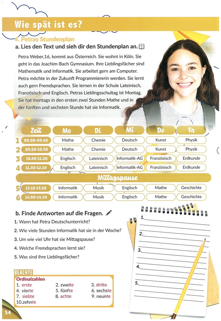 4.Petras Stundenplan