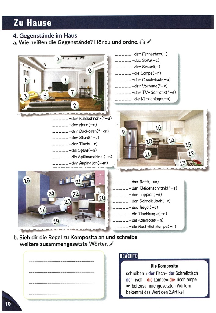 4. Gegenstände im Haus