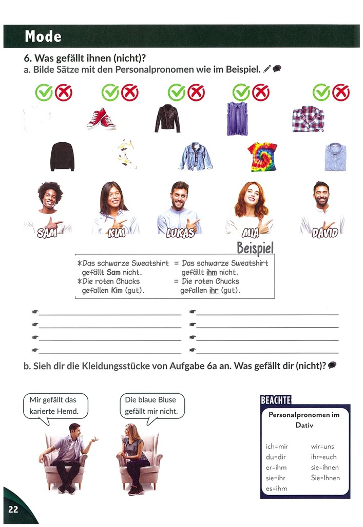 6. Was gefällt ihnen (nicht)?
