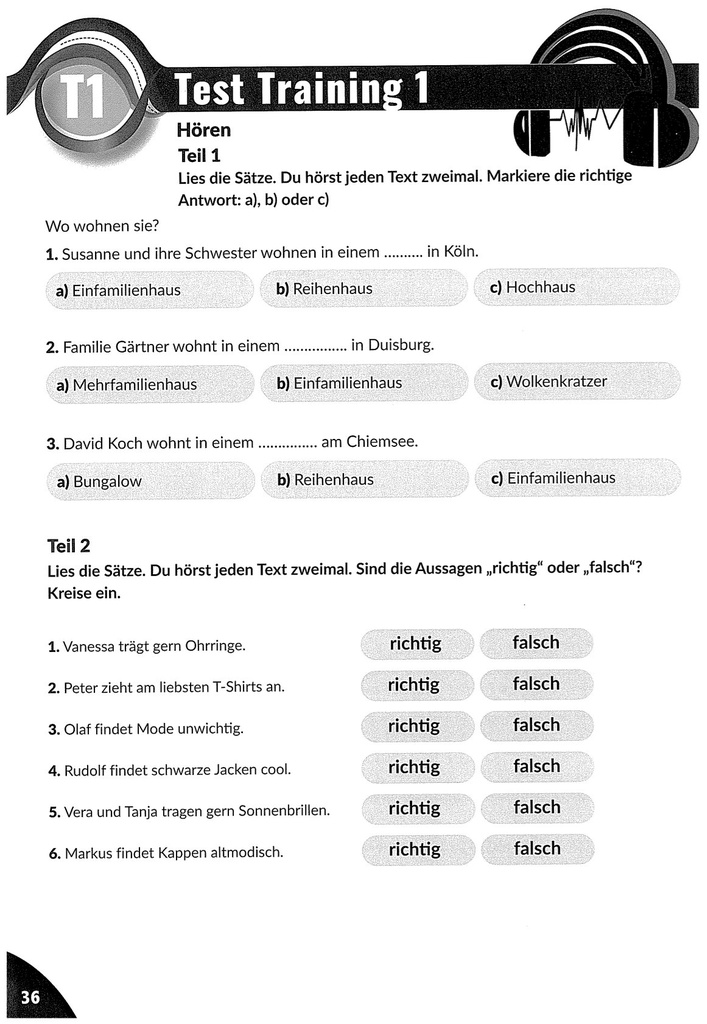 Hören Teil 1 (seite 36)
