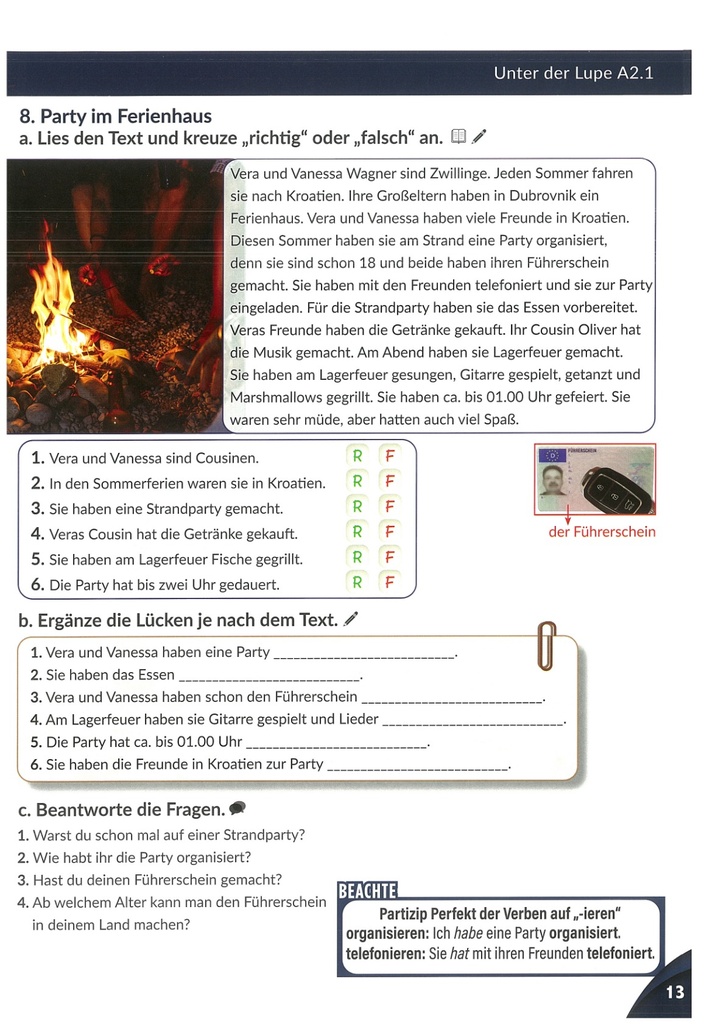 8. Party im Ferienhaus