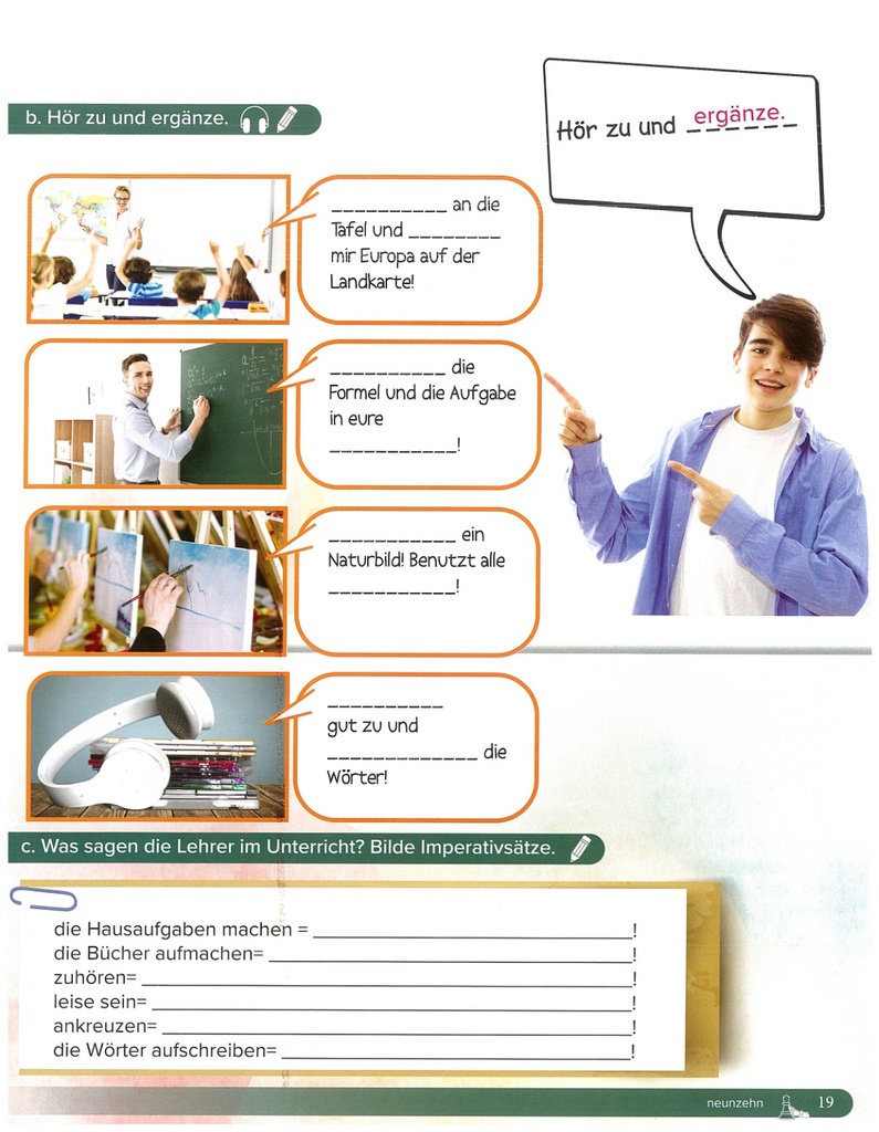 c. Hör den Text in Aufgabe 5a noch einmal und lies dann den Text in
