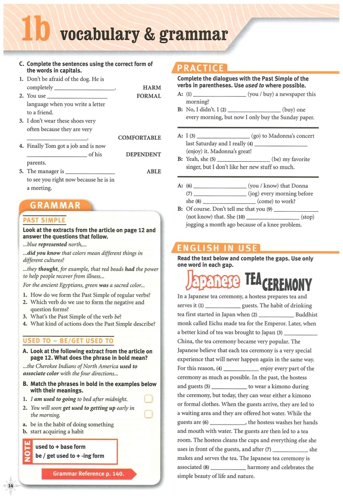 1B Vocabulary and Grammar