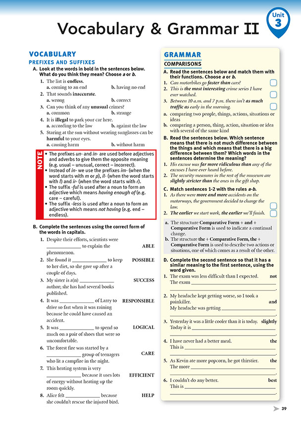 Vocabulary & Grammar II (page 39)