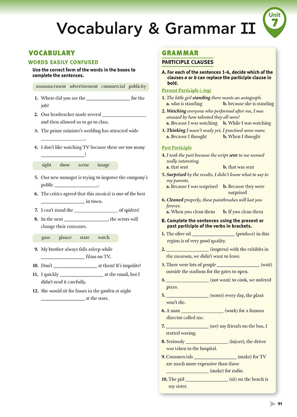 Vocabulary & Grammar II