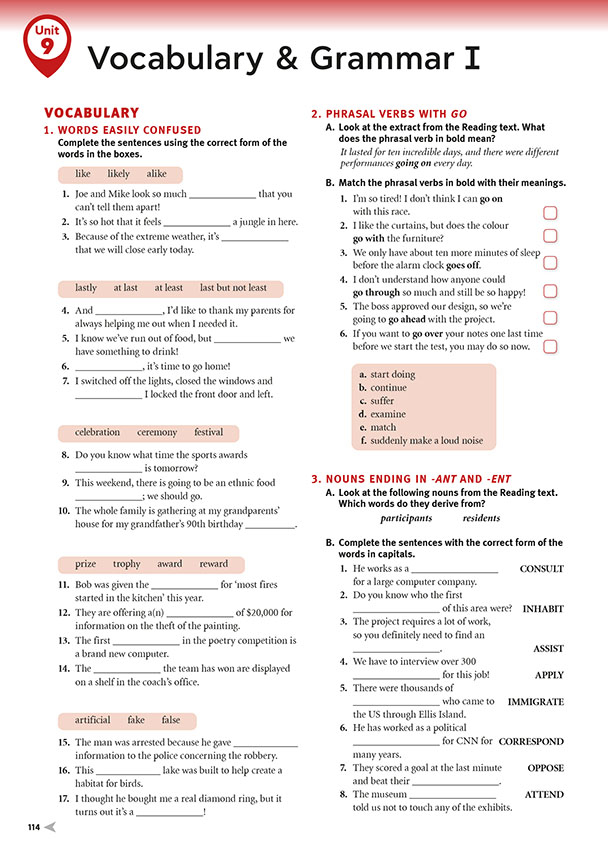 Vocabulary & Grammar I