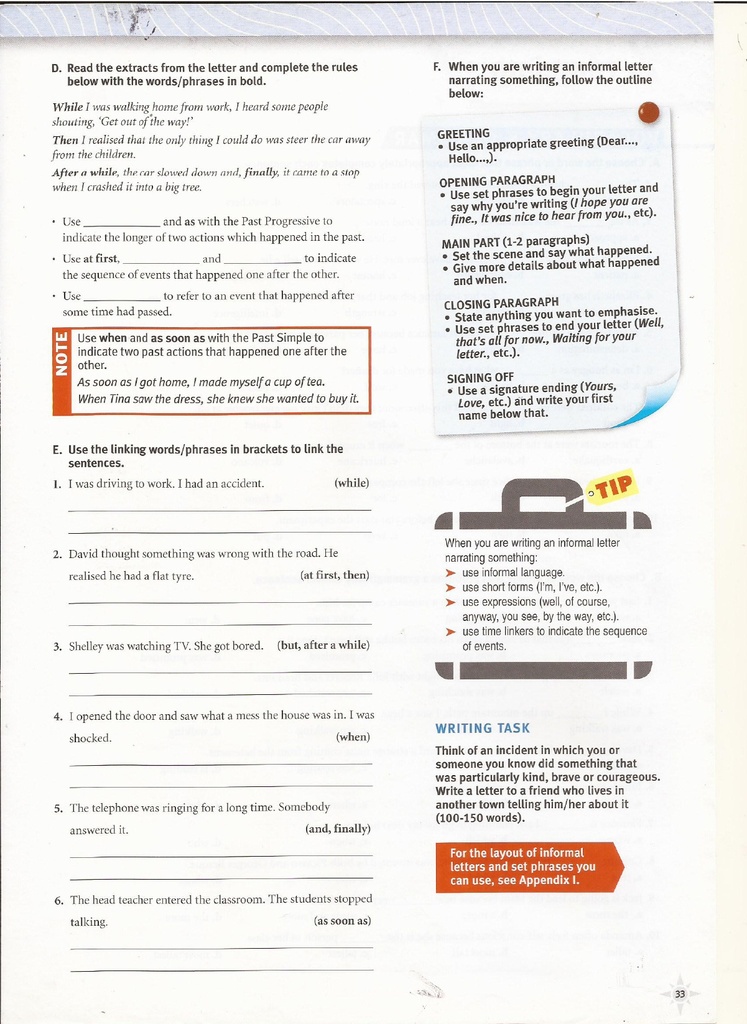 2b Writing (page 33)