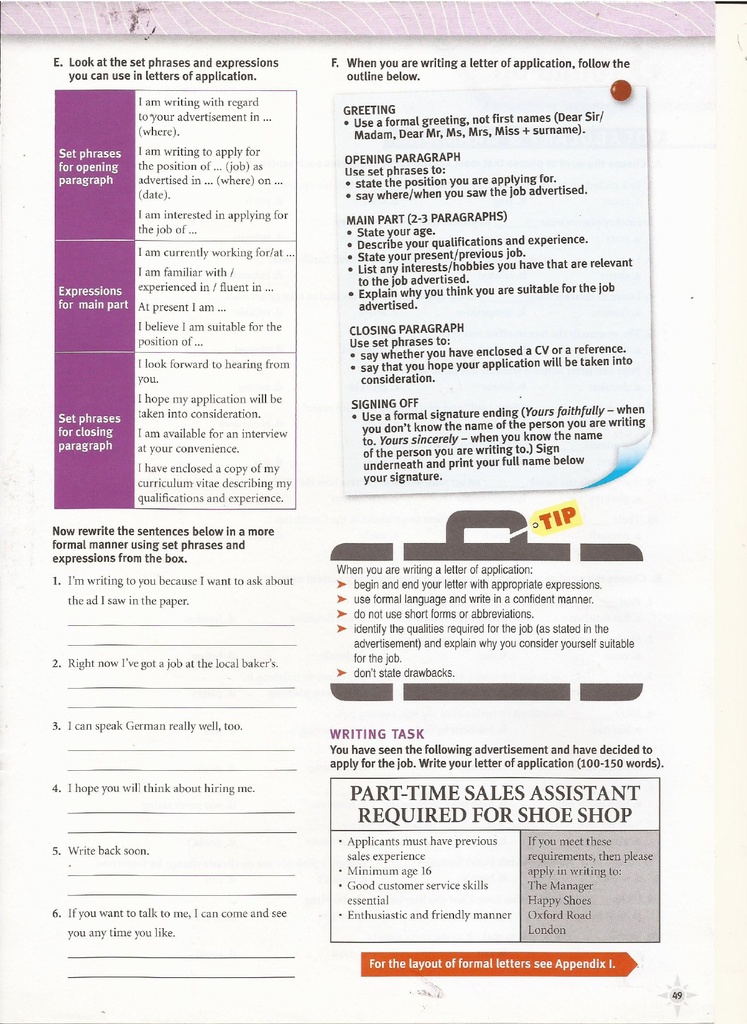 3b Writing (page 49)