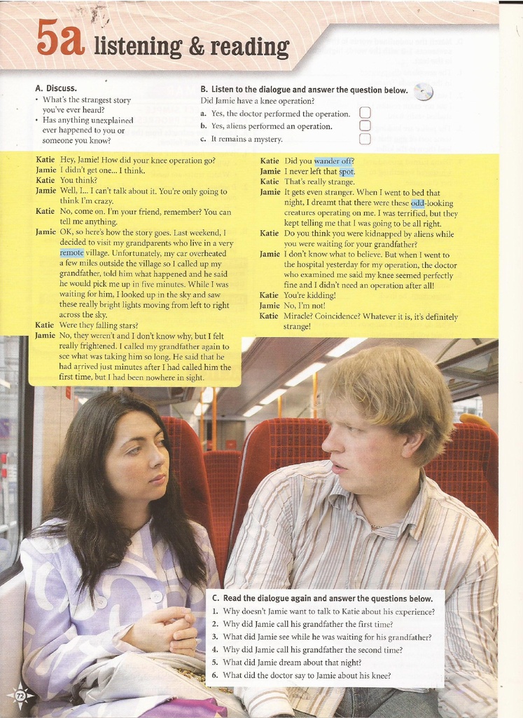 5a Listening & Reading (page 72)