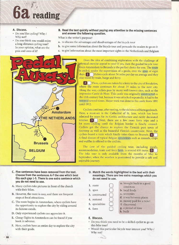 6a Reading (page 86)