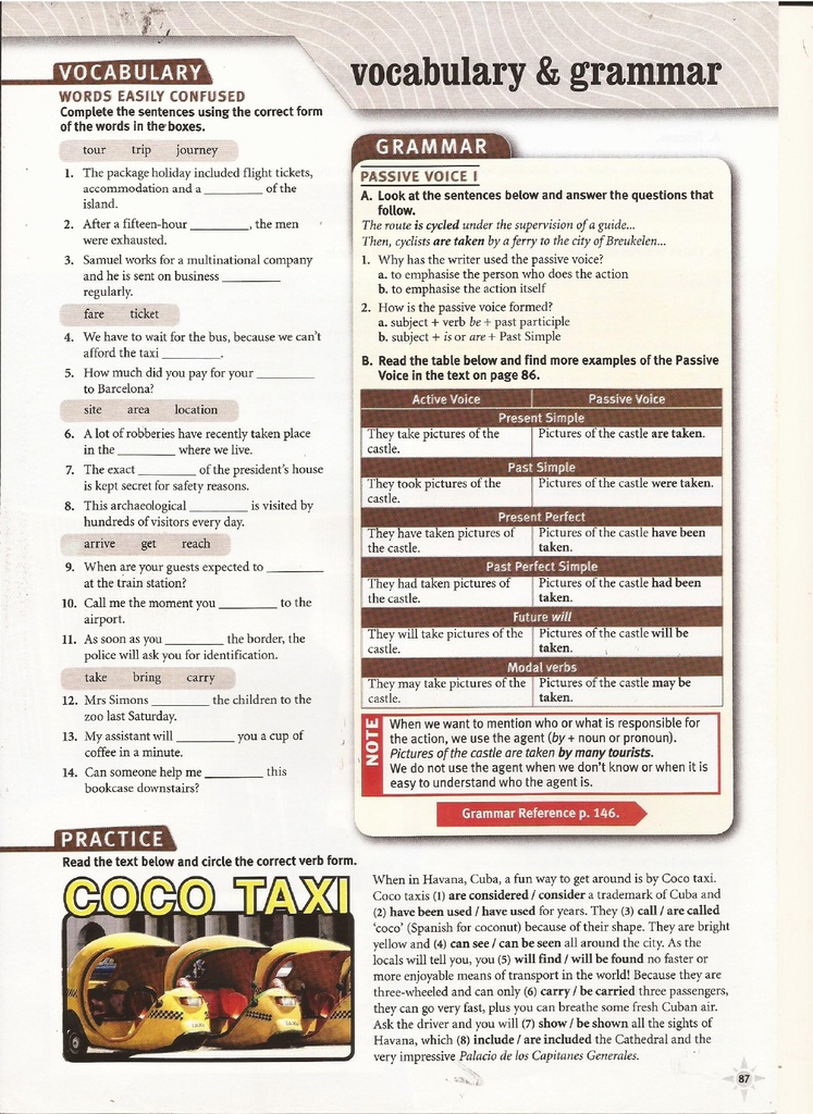 Vocabulary & Grammar (page 87)