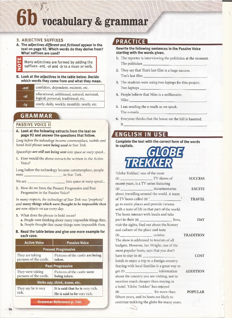 6b Vocabulary & Grammar (page 94)