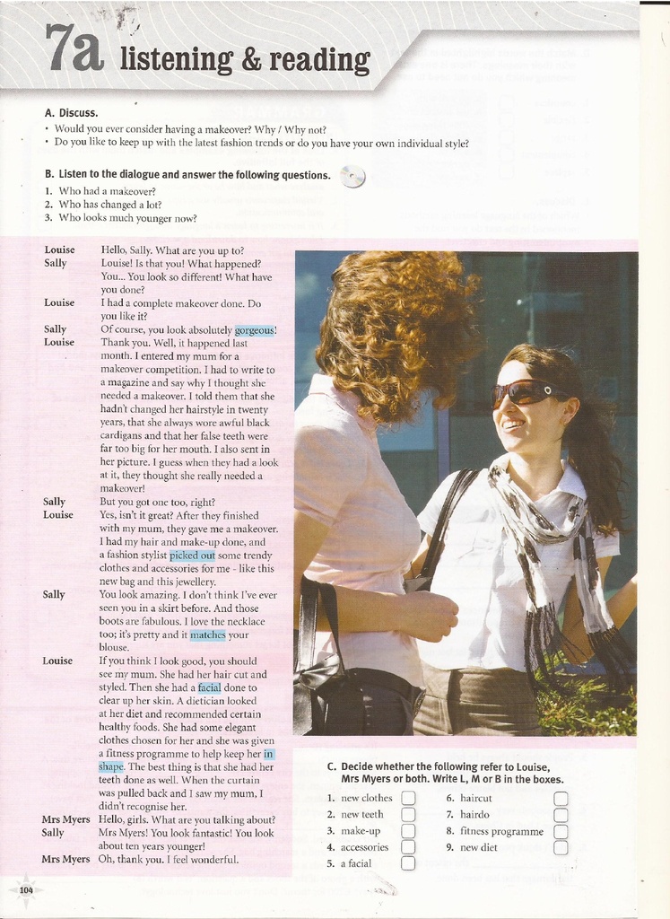 7a Listening & Reading (page 104)