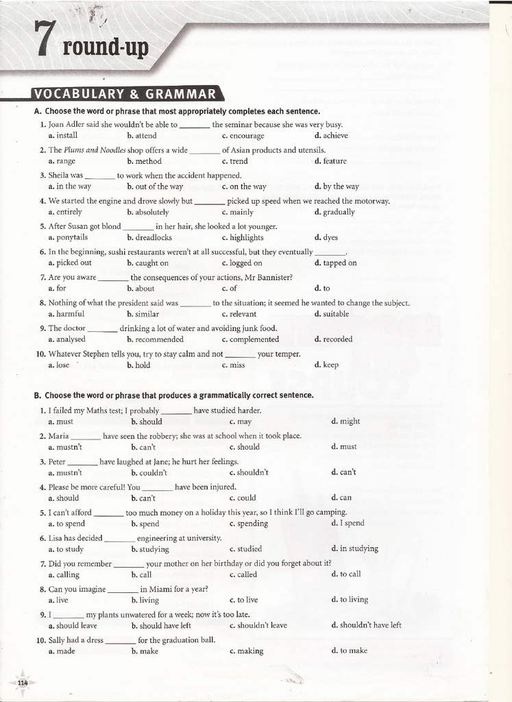 7 Round-up (page 114)